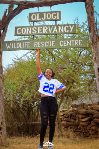 Happy client at Ol jogi conservancy with zee afri tours